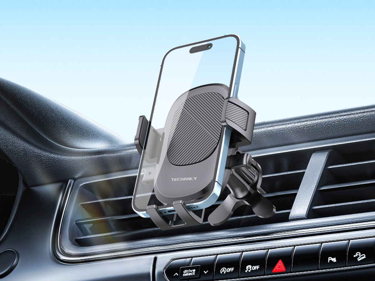 Techancy Suporte Para Telemóvel Para Automóvel Ti2329 Preto, Suporte Para Ventilador De Ar, Telemóvel De 4,7-7,2 Polegadas
