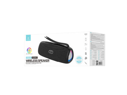 Techancy Altifalante Sem Fios Bluetooth Versão 5.3TH2633, Suporte TWS/TF/AUX, Luz Ambiente Led Rgb De 7 Cores